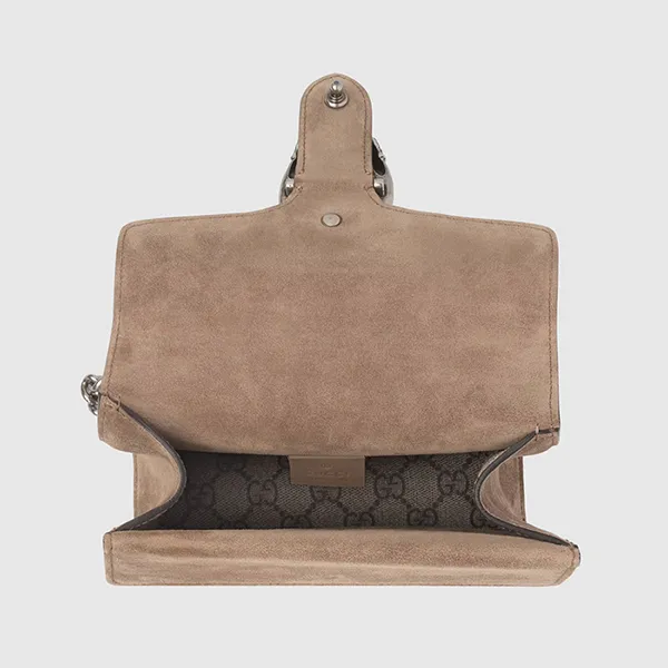 Túi Đeo Chéo Gucci Dionysus GG Supreme Mini Beige Leather Màu Be