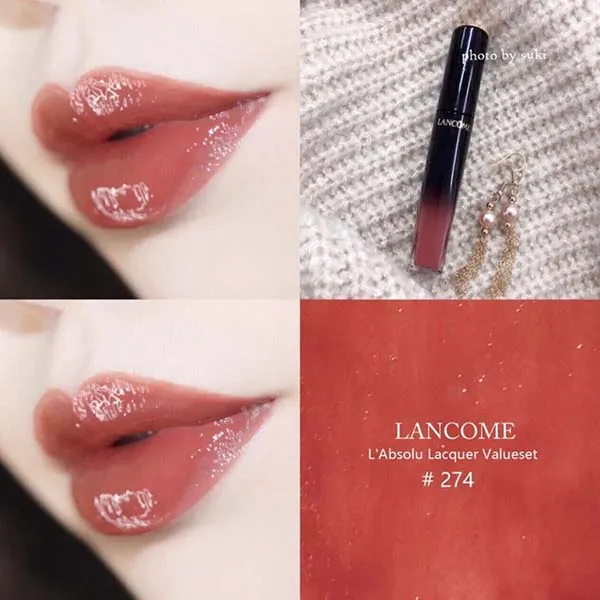 Son Lancôme L'absolu Lacquer 274 Beige Sensation 8ml Màu Cam Nude