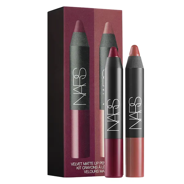 Set Son Bút Chì Nars Mini Velvet Matte Lipstick Pencil Duo Màu Damned/ Walkyrie - Son Môi - Vua Hàng Hiệu
