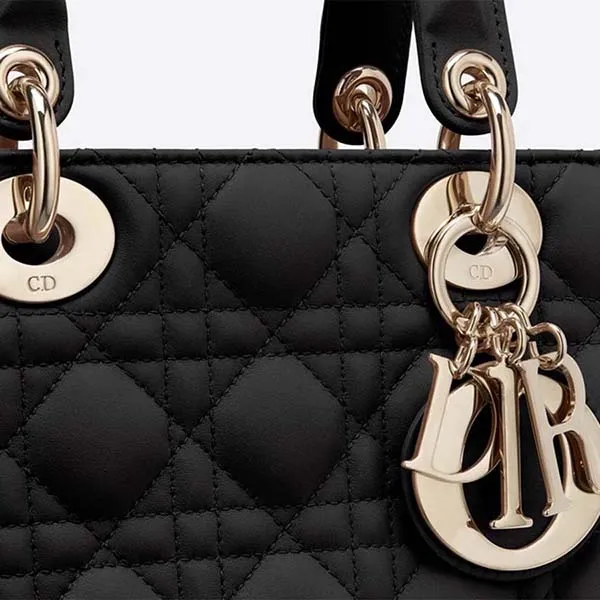 Túi Xách Tay Dior Small Lady Dior My ABCDior Bag Màu Đen