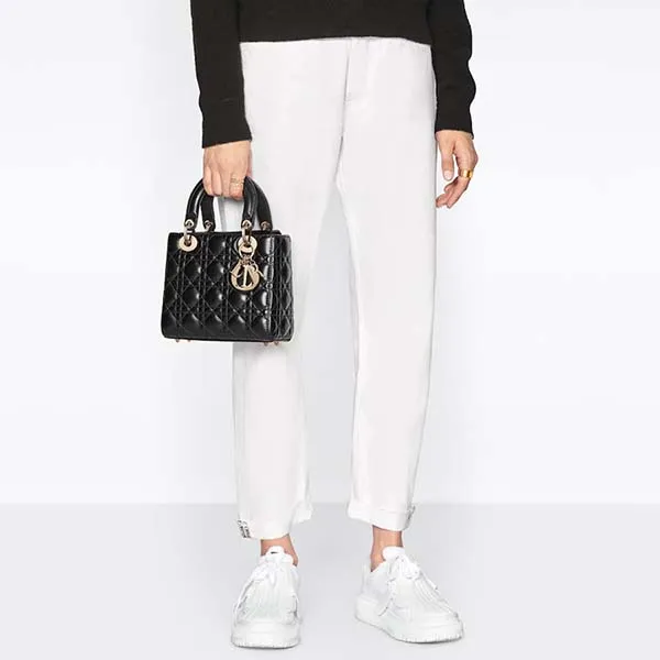 Túi Xách Tay Dior Small Lady Dior My ABCDior Bag Màu Đen