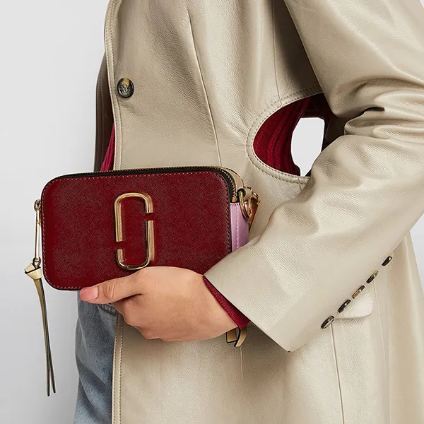 Túi Đeo Chéo Marc Jacobs Snapshot Màu Đỏ Hồng