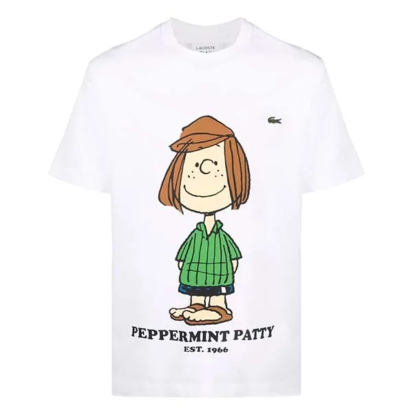 Áo Phông Nam Lacoste Graphic-Print Short-Sleeved T-Shirt Màu Trắng