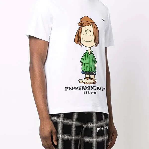 Áo Phông Nam Lacoste Graphic-Print Short-Sleeved T-Shirt Màu Trắng