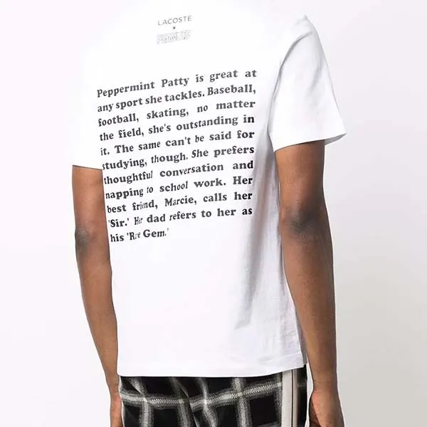 Áo Phông Nam Lacoste Graphic-Print Short-Sleeved T-Shirt Màu Trắng
