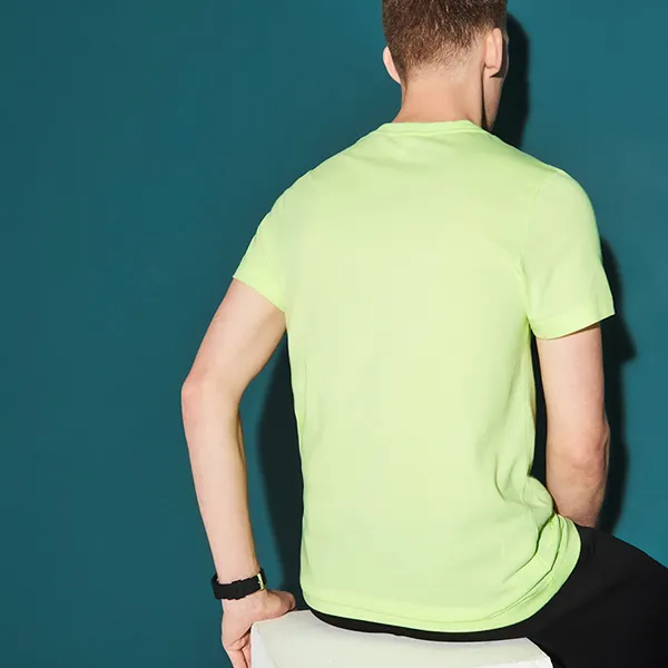 Áo Phông Lacoste Erkek Sarı T-Shirt Th3322 PX5 Màu Xanh Nõn Chuối Size M