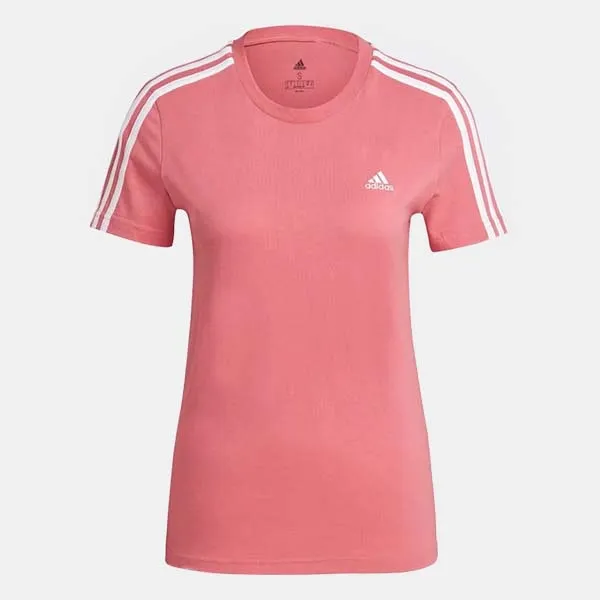 Áo Thun Adidas Loungewear Essentials Slim 3-Stripes Tee Tshirt GL0787 Màu Hồng - Thời trang - Vua Hàng Hiệu