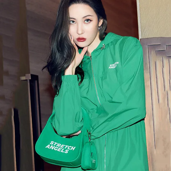 Túi Đeo Vai Stretch Angels Hobo A-22S-SWBG01021-GNS Màu Xanh Green