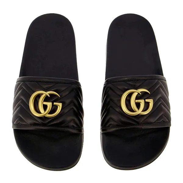 Dép Gucci Marmont Slides In Màu Đen