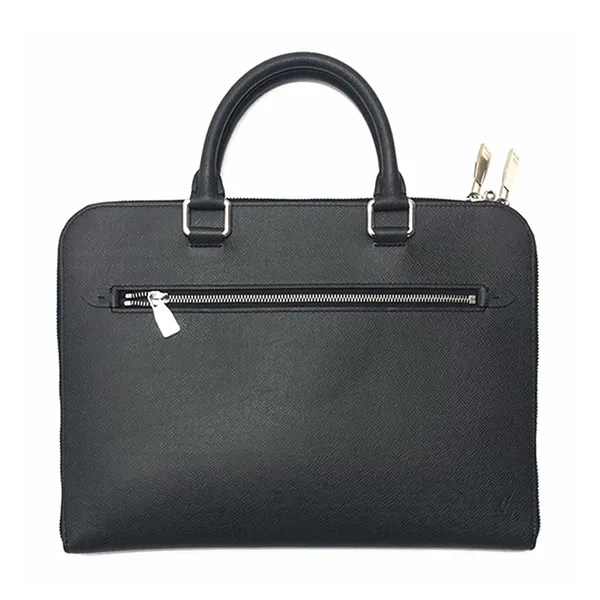 Cặp Xách Tay Nam Louis Vuitton Taiga Porto Documan M30628 Slim Business Bag Màu Đen