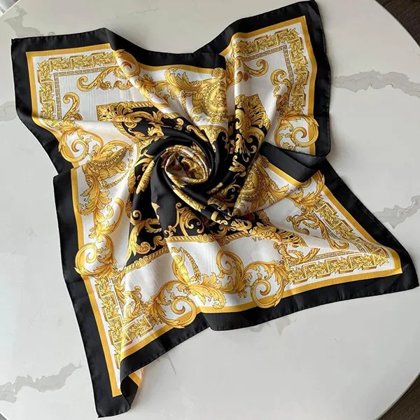 Khăn Quàng Cổ Versace Silk Gold Baroque Large Square Phối Màu - Thời trang - Vua Hàng Hiệu