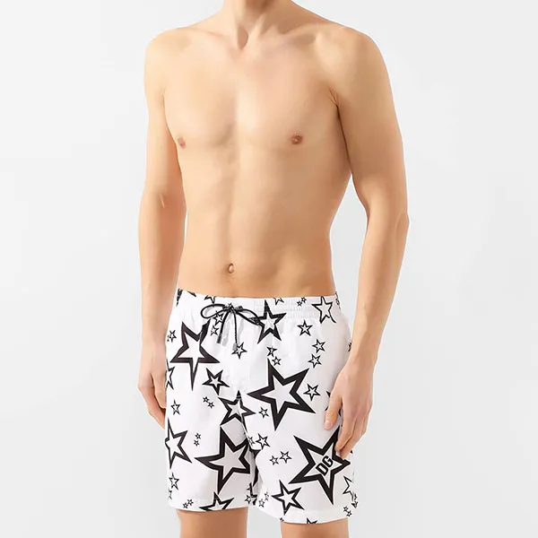 Quần Short Nam Dolce & Gabbana D&G M4A06T-HSMH0 Star Swim Màu Đen Trắng
