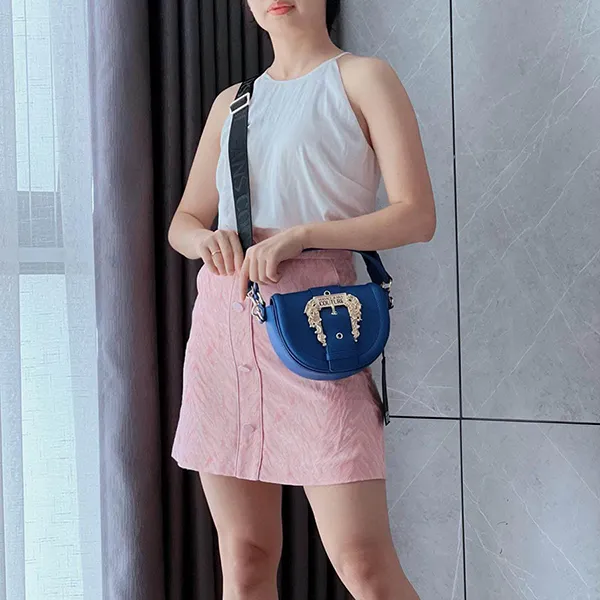 Túi Cầm Tay Versace Jeans Couture Ladies Mini Bag Màu Xanh Blue
