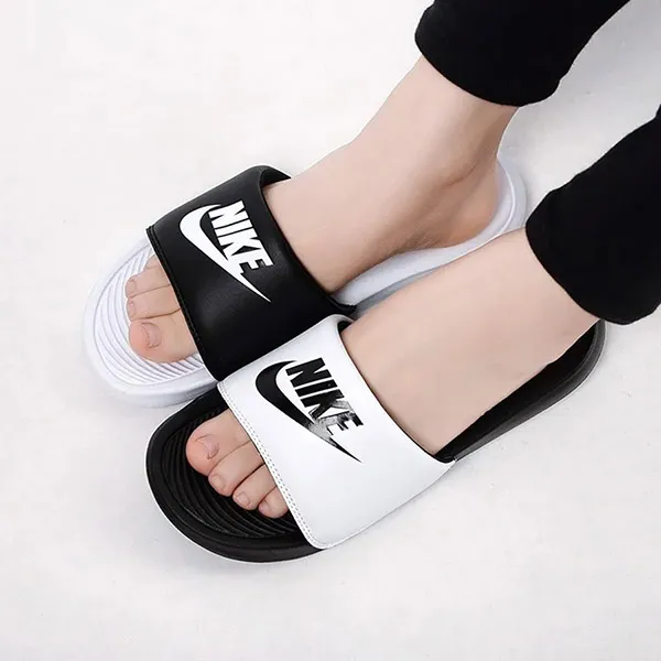 Dép Nike Victori One Slide Mix White Black DD0228-100 Màu Đen Trắng Size 41