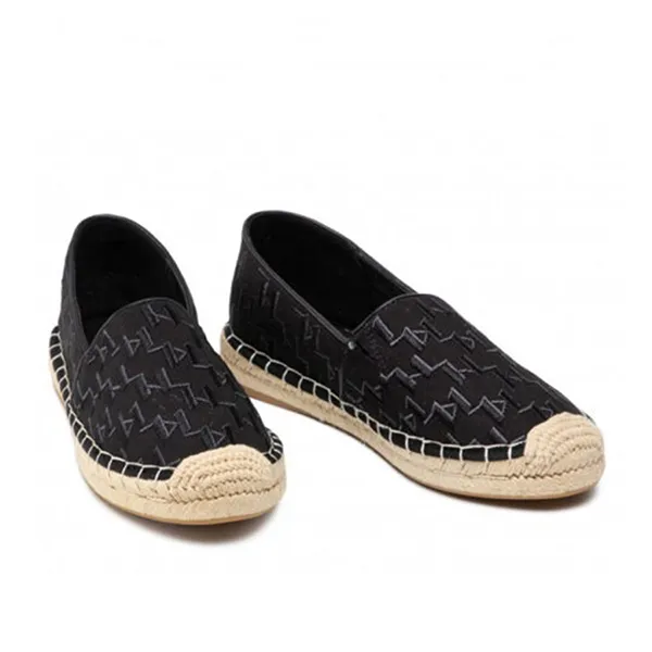 Giày Cói Slip On Karl Lagerfeld Espadryle Black Canvas Màu Đen Size 35 - Giày - Vua Hàng Hiệu