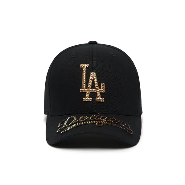 Mũ MLB Gradient Crystal Lettering Structure Ball Cap LA Dodgers 3ACP0431N-07GOS Màu Đen