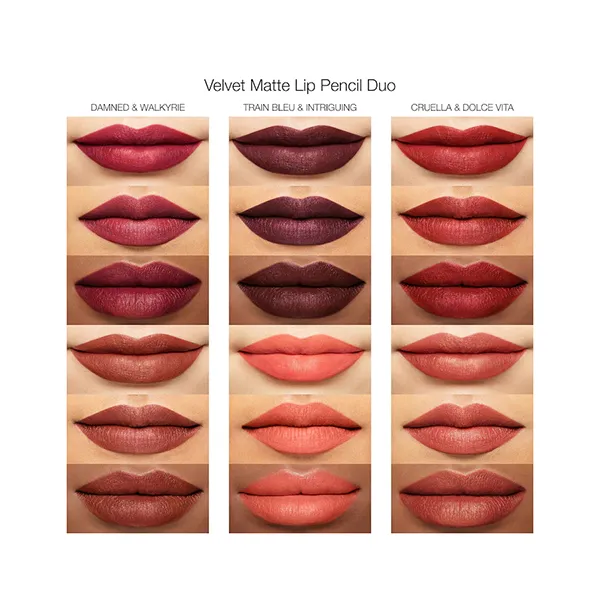 Set Son Bút Chì Nars Mini Velvet Matte Lipstick Pencil Duo Màu Damned/ Walkyrie - Son Môi - Vua Hàng Hiệu