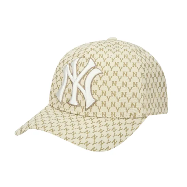 Mũ MLB NY Monogram Milk 32CPFB111-50B Màu Be
