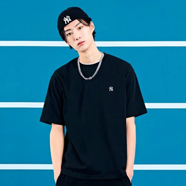 Áo Phông Unisex MLB Basic Small Logo Short Sleeve Tshirt 3ATS01023 Màu Đen Size S