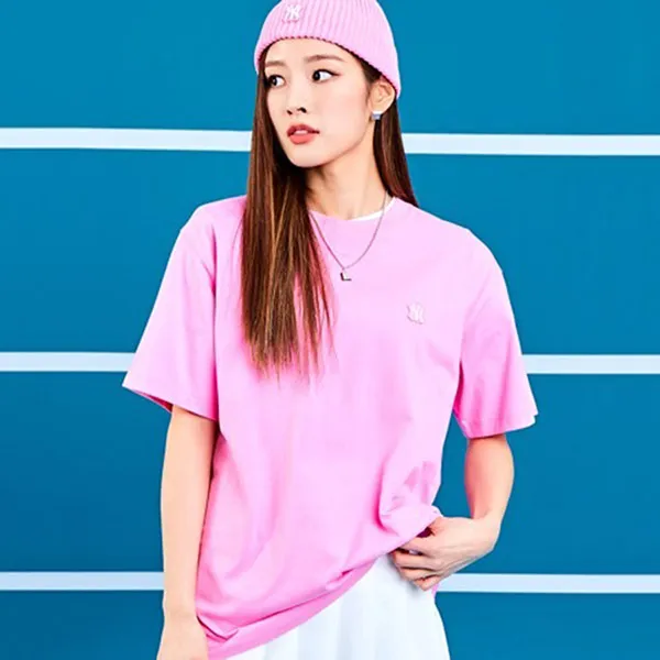 Áo Phông Unisex MLB Basic Small Logo Short Sleeve Tshirt 3ATS01023 Màu Hồng