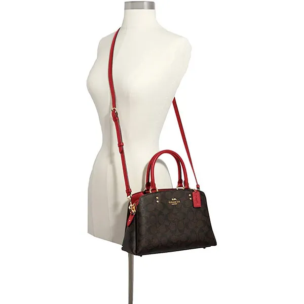 Túi Đeo Chéo Coach Mini Lillie Caryall Màu Nâu Đỏ