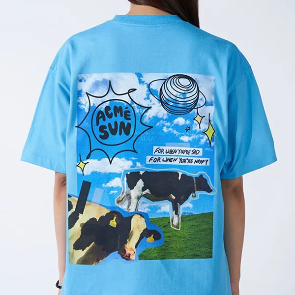 Áo Phông Acmé De La Vie ADLV Milk Cow Short Sleeve T-Shirt Skyblue Màu Xanh Blue - Thời trang - Vua Hàng Hiệu