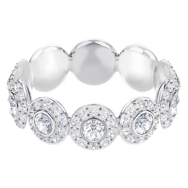 Nhẫn Swarovski Angelic Ring Round Cut, White, Rhodium Plated Màu Bạc Size 55 - Trang sức - Vua Hàng Hiệu