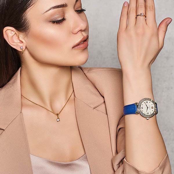 Đồng Hồ Nữ Versace Greca Icons Leather Strap Watch VEZ600121 - 3