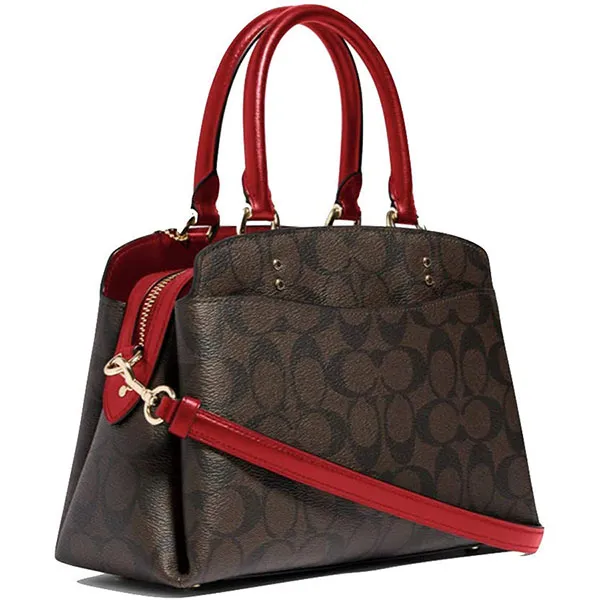 Túi Đeo Chéo Coach Mini Lillie Caryall Màu Nâu Đỏ