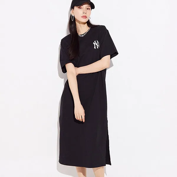 Váy MLB Basic Long T-Shirt Dress New York Yankees 3FOP00523-50BKS Màu Đen Size S