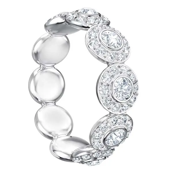 Nhẫn Swarovski Angelic Ring Round Cut, White, Rhodium Plated Màu Bạc Size 55 - Trang sức - Vua Hàng Hiệu