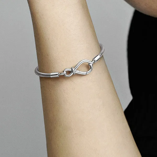 Vòng Đeo Tay Pandora Moments Chuỗi Rắn Nút Thắt Vô Cực 590792C00 Màu Bạc Size 19 - Trang sức - Vua Hàng Hiệu