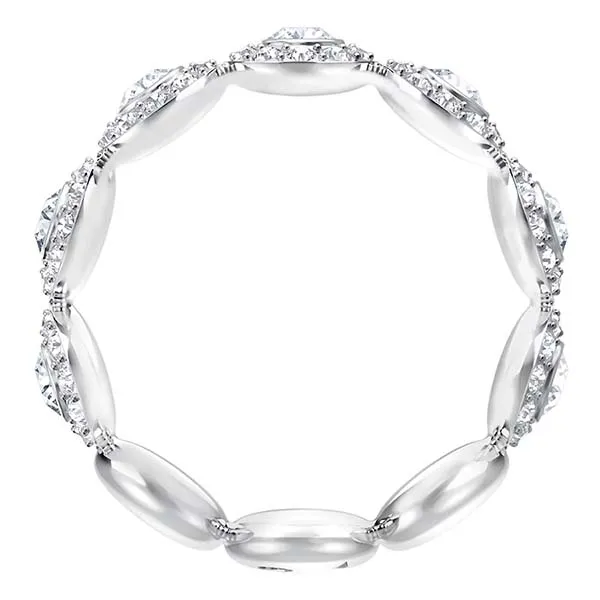 Nhẫn Swarovski Angelic Ring Round Cut, White, Rhodium Plated Màu Bạc Size 58