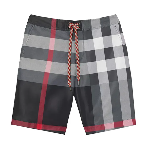 Quần Shorts Burberry Charcoal IP Màu Đen Đỏ