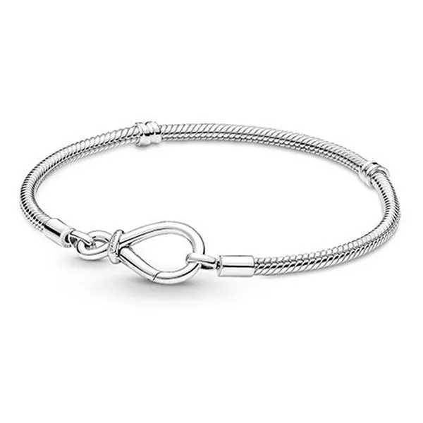 Vòng Đeo Tay Pandora Moments Chuỗi Rắn Nút Thắt Vô Cực 590792C00 Màu Bạc Size 19 - Trang sức - Vua Hàng Hiệu