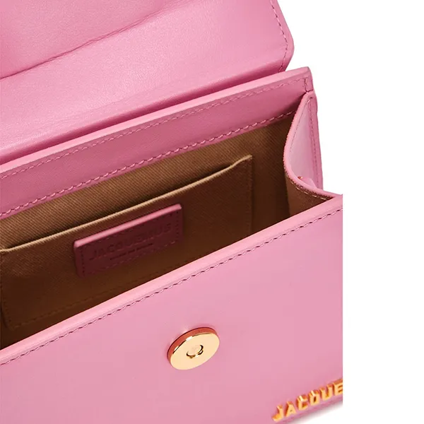Túi Xách Jacquemus Le Chiquito Noued Pink Leather Top Handle Bag, Size 18, Màu Hồng