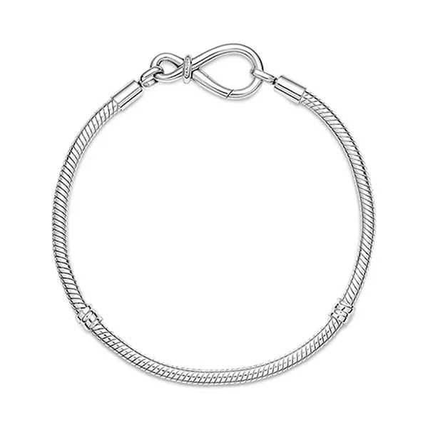 Vòng Đeo Tay Pandora Moments Chuỗi Rắn Nút Thắt Vô Cực 590792C00 Màu Bạc Size 19 - Trang sức - Vua Hàng Hiệu