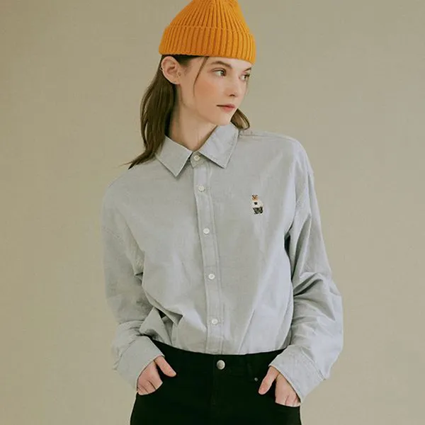 Áo Sơ Mi WHOAU Basic Gray Màu Xám Xanh - Thời trang - Vua Hàng Hiệu
