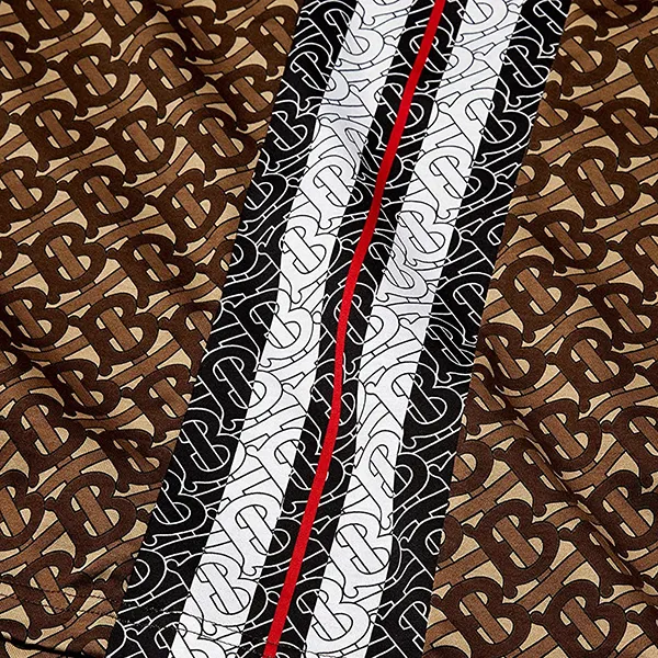 Áo Phông Burberry Monogram Stripe Print Cotton T-Shirt Màu Nâu