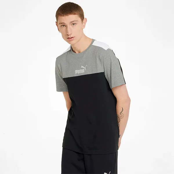 Áo Thun Nam Puma Essentials+ Block Men's T-shirt 847426 Màu Đen/Xám Size XS - Thời trang - Vua Hàng Hiệu
