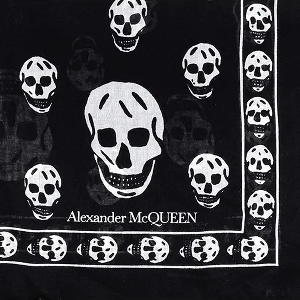 Khăn Quàng Cổ Nam Alexander Mcqueen Men's Black Foulard Skull Scarf Màu Đen - Thời trang - Vua Hàng Hiệu