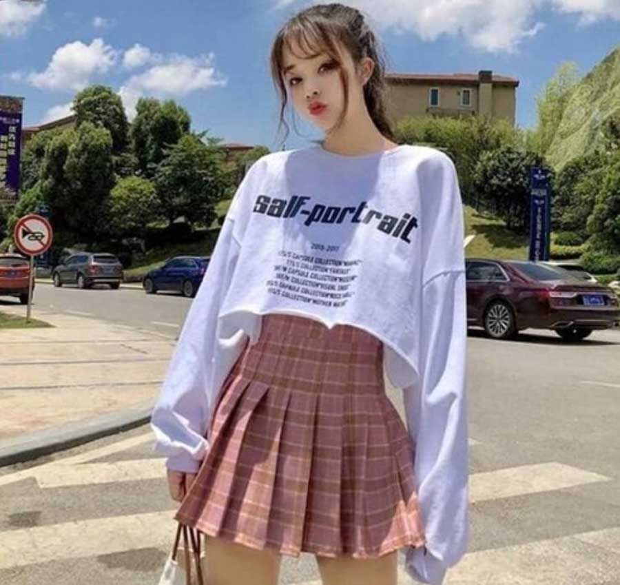 Top 11 áo croptop kiểu Hàn Quốc các nàng thích mê 12
