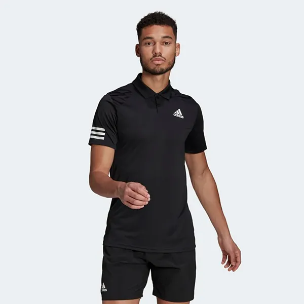 Áo Polo Nam Adidas 3 Sọc Tennis Club Màu Đen Size L