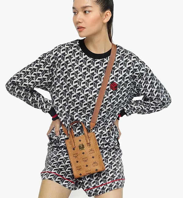 Túi Xách MCM Aren Tote In Visetos X-Mini Aren Tote Bag In Visetos And Nappa Leather Màu Nâu - Túi xách - Vua Hàng Hiệu