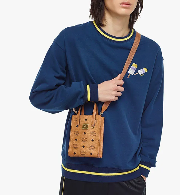 Túi Xách MCM Aren Tote In Visetos X-Mini Aren Tote Bag In Visetos And Nappa Leather Màu Nâu - Túi xách - Vua Hàng Hiệu