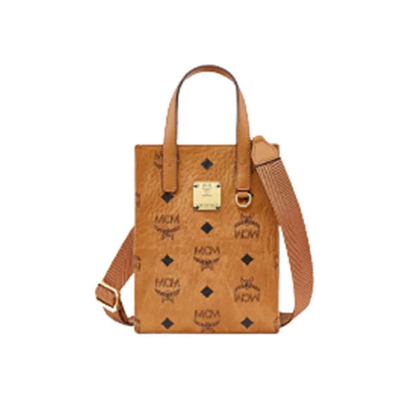 Túi Xách MCM Aren Tote In Visetos X-Mini Aren Tote Bag In Visetos And Nappa Leather Màu Nâu - Túi xách - Vua Hàng Hiệu