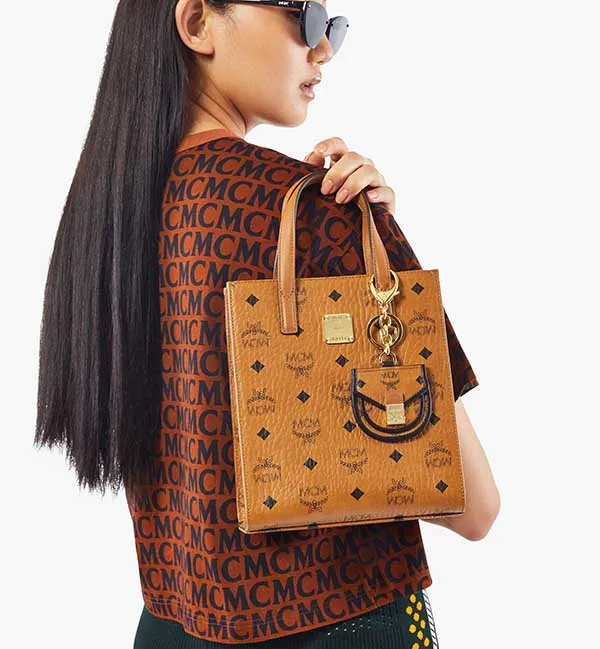 Túi Xách MCM Klassik Tote In Visetos Mini Màu Nâu - Túi xách - Vua Hàng Hiệu