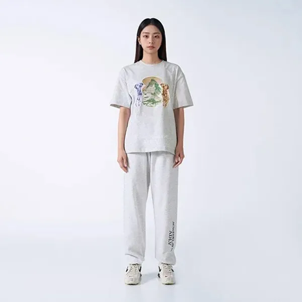 Áo Phông Acmé De La Vie ADLV Dalmatian Short Sleeve Tshirt Melange Màu Xám
