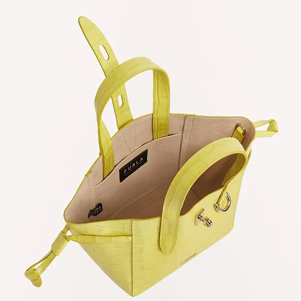 Túi Xách Tay Furla Net Tote Mini Ninfea Màu Vàng Chanh