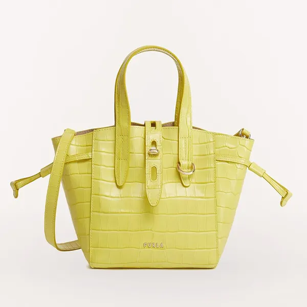 Túi Xách Tay Furla Net Tote Mini Ninfea Màu Vàng Chanh